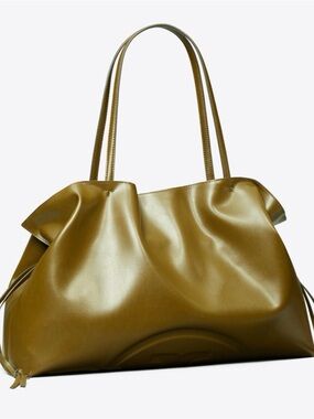 Tory Burch Ella Natuura Drawstring Bag  Tote in Olive Green